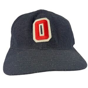 Vintage Ohio State SnapBack Hat University Square Black White Red NCAA